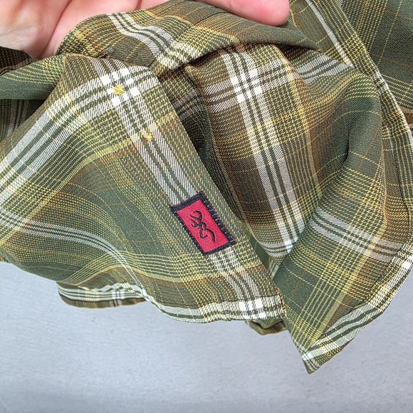 John M Browning Flannel Shirt Mens XL Plaid Gorpcore Hiking Camping Hiker Heavy - Picture 7 of 16